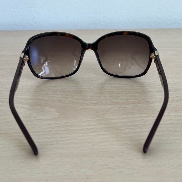 FERAGAMO Sunglasses Tortoise Non-Polarized Gradient Lens Case Cloth BNWOT Italy - Picture 7 of 16